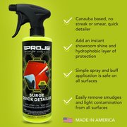 Proje Premium Car Care Surge Quick Detailer 16oz - Carnauba Wax Sealant Spray 20004